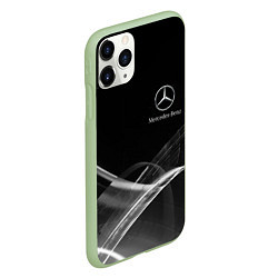 Чехол iPhone 11 Pro матовый MERCEDES, цвет: 3D-салатовый — фото 2