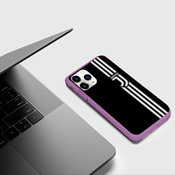 Чехол iPhone 11 Pro матовый JUVENTUS, цвет: 3D-фиолетовый — фото 2