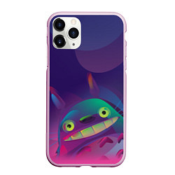 Чехол iPhone 11 Pro матовый Тоторо, цвет: 3D-розовый