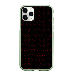 Чехол iPhone 11 Pro матовый Предатор Алфавит Z, цвет: 3D-салатовый