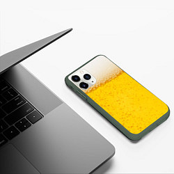 Чехол iPhone 11 Pro матовый Пиво, цвет: 3D-темно-зеленый — фото 2