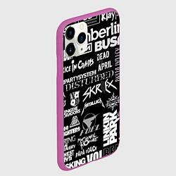 Чехол iPhone 11 Pro матовый Рок группы, цвет: 3D-фиолетовый — фото 2