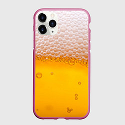 Чехол iPhone 11 Pro матовый ЖИВОЕ ПЕННОЕ, цвет: 3D-малиновый