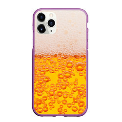 Чехол iPhone 11 Pro матовый ПИВО, цвет: 3D-фиолетовый
