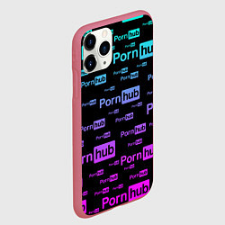 Чехол iPhone 11 Pro матовый PornHub, цвет: 3D-малиновый — фото 2