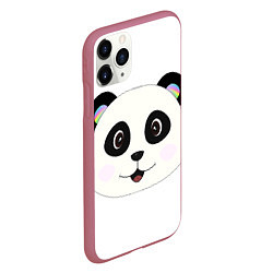 Чехол iPhone 11 Pro матовый Panda, цвет: 3D-малиновый — фото 2