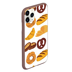 Чехол iPhone 11 Pro матовый Булки, цвет: 3D-коричневый — фото 2