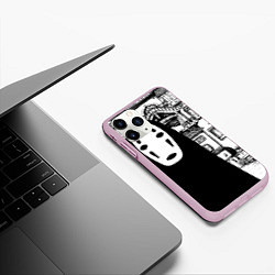 Чехол iPhone 11 Pro матовый No-Face Spirited Away Ghibli, цвет: 3D-розовый — фото 2