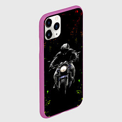 Чехол iPhone 11 Pro матовый МОТОЦИКЛЫ, цвет: 3D-фиолетовый — фото 2