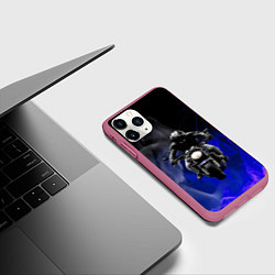 Чехол iPhone 11 Pro матовый МОТОЦИКЛЫ, цвет: 3D-малиновый — фото 2