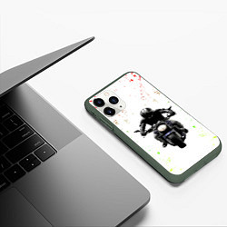 Чехол iPhone 11 Pro матовый МОТОЦИКЛЫ, цвет: 3D-темно-зеленый — фото 2