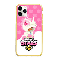 Чехол iPhone 11 Pro матовый Brawl stars Unicorn, цвет: 3D-желтый