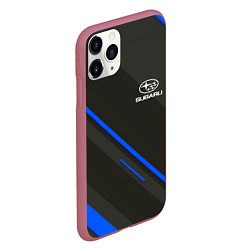 Чехол iPhone 11 Pro матовый SUBARU, цвет: 3D-малиновый — фото 2