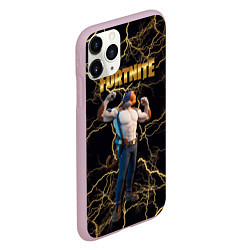 Чехол iPhone 11 Pro матовый Meowcles Fortnite 2, цвет: 3D-розовый — фото 2