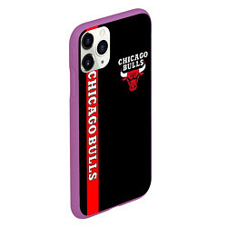 Чехол iPhone 11 Pro матовый CHICAGO BULLS, цвет: 3D-фиолетовый — фото 2