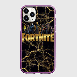 Чехол iPhone 11 Pro матовый Fortnite Chapter 2, цвет: 3D-фиолетовый