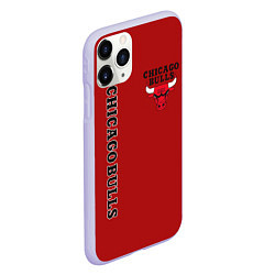 Чехол iPhone 11 Pro матовый CHICAGO BULLS, цвет: 3D-светло-сиреневый — фото 2