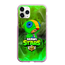 Чехол iPhone 11 Pro матовый BRAWL STARS, цвет: 3D-розовый