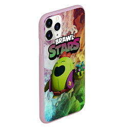 Чехол iPhone 11 Pro матовый Brawl Stars Spike, цвет: 3D-розовый — фото 2