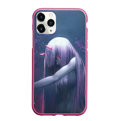 Чехол iPhone 11 Pro матовый DARLING IN THE FRANXX, цвет: 3D-малиновый