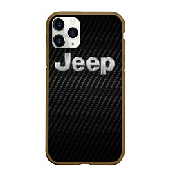 Чехол iPhone 11 Pro матовый Jeep Z, цвет: 3D-коричневый