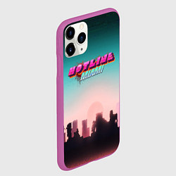 Чехол iPhone 11 Pro матовый HOTLINE MIAMI, цвет: 3D-фиолетовый — фото 2