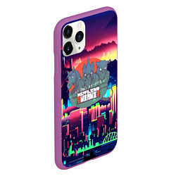 Чехол iPhone 11 Pro матовый HOTLINE MIAMI, цвет: 3D-фиолетовый — фото 2
