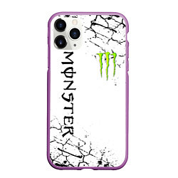 Чехол iPhone 11 Pro матовый MONSTER ENERGY, цвет: 3D-фиолетовый