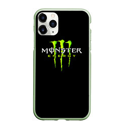 Чехол iPhone 11 Pro матовый MONSTER ENERGY, цвет: 3D-салатовый