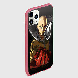 Чехол iPhone 11 Pro матовый One Punch Man, цвет: 3D-малиновый — фото 2