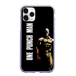 Чехол iPhone 11 Pro матовый One Punch Man, цвет: 3D-светло-сиреневый