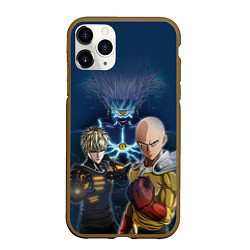 Чехол iPhone 11 Pro матовый One Punch Man, цвет: 3D-коричневый