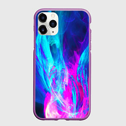 Чехол iPhone 11 Pro матовый НЕОНОВЫЕ КРАСКИ, цвет: 3D-фиолетовый