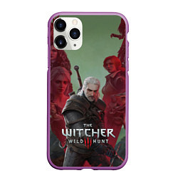 Чехол iPhone 11 Pro матовый The Witcher 5-летие, цвет: 3D-фиолетовый