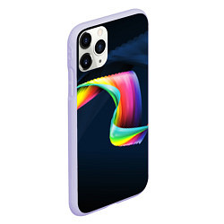 Чехол iPhone 11 Pro матовый OPTICAL ABSTRACT, цвет: 3D-светло-сиреневый — фото 2