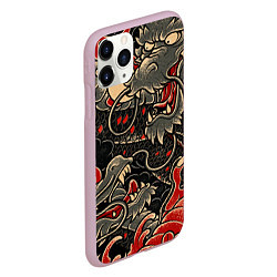 Чехол iPhone 11 Pro матовый Dsquared tatoo DRAGON, цвет: 3D-розовый — фото 2