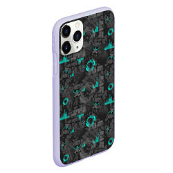 Чехол iPhone 11 Pro матовый Cyber, цвет: 3D-светло-сиреневый — фото 2