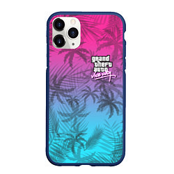 Чехол iPhone 11 Pro матовый GTA VICE CITY, цвет: 3D-тёмно-синий