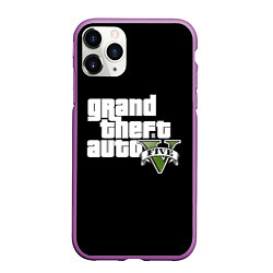 Чехол iPhone 11 Pro матовый GTA 5, цвет: 3D-фиолетовый