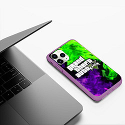 Чехол iPhone 11 Pro матовый GTA 5, цвет: 3D-фиолетовый — фото 2