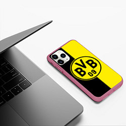 Чехол iPhone 11 Pro матовый BORUSSIA, цвет: 3D-малиновый — фото 2