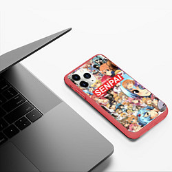 Чехол iPhone 11 Pro матовый SENPAI, цвет: 3D-красный — фото 2