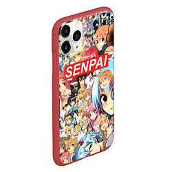 Чехол iPhone 11 Pro матовый SENPAI, цвет: 3D-красный — фото 2