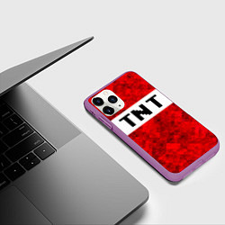 Чехол iPhone 11 Pro матовый Minecraft, цвет: 3D-фиолетовый — фото 2