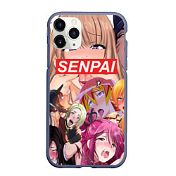 Чехол iPhone 11 Pro матовый SENPAI, цвет: 3D-серый