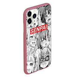 Чехол iPhone 11 Pro матовый SENPAI, цвет: 3D-малиновый — фото 2