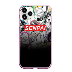 Чехол iPhone 11 Pro матовый SENPAI, цвет: 3D-розовый