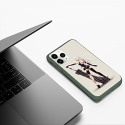 Чехол iPhone 11 Pro матовый A2, цвет: 3D-темно-зеленый — фото 2