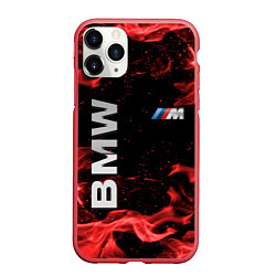 Чехол iPhone 11 Pro матовый BMW, цвет: 3D-красный