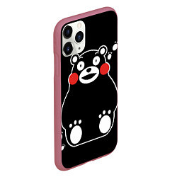 Чехол iPhone 11 Pro матовый Kumamon, цвет: 3D-малиновый — фото 2